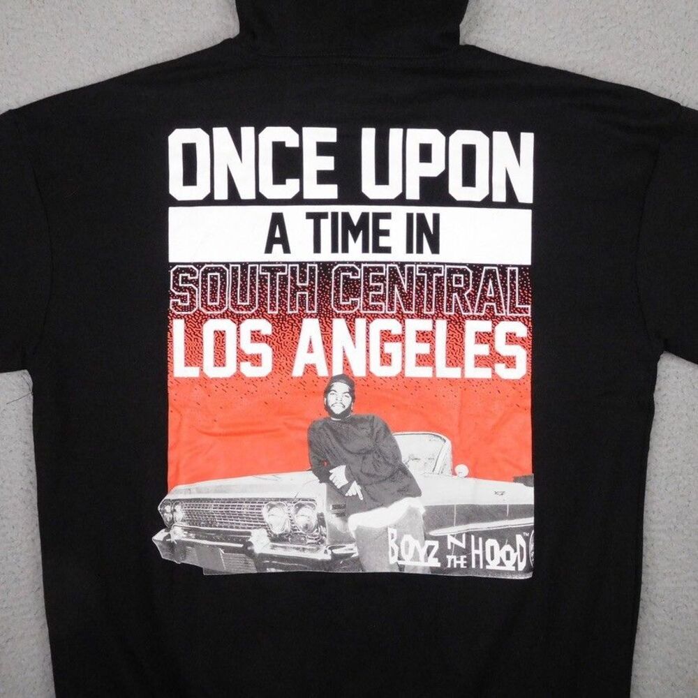 Boyz N The Hood Hoodie Mens‎ Large Black Graphic Pullover Movie Streetwear NWT